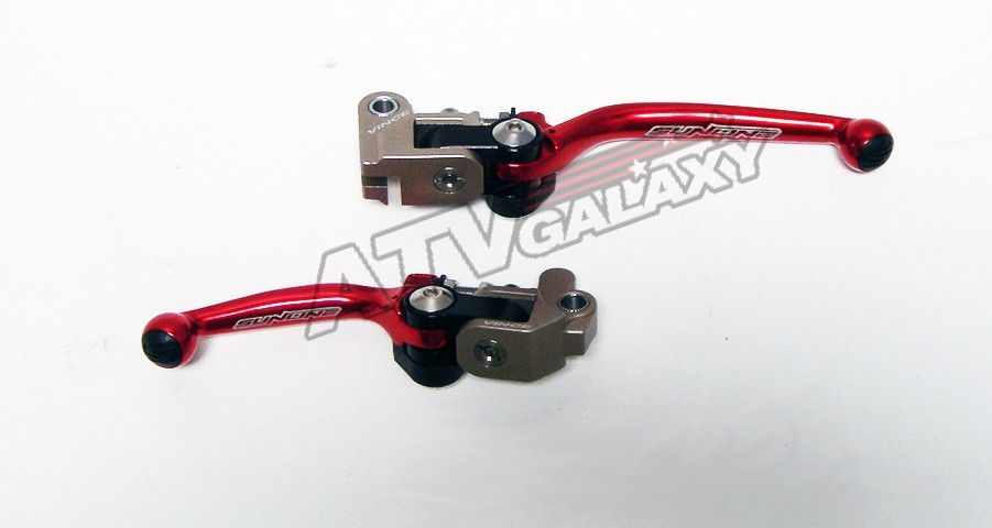   Shorty Front Brake & Clutch Levers Honda CRF250R 07 08 09 10 11 CR Red