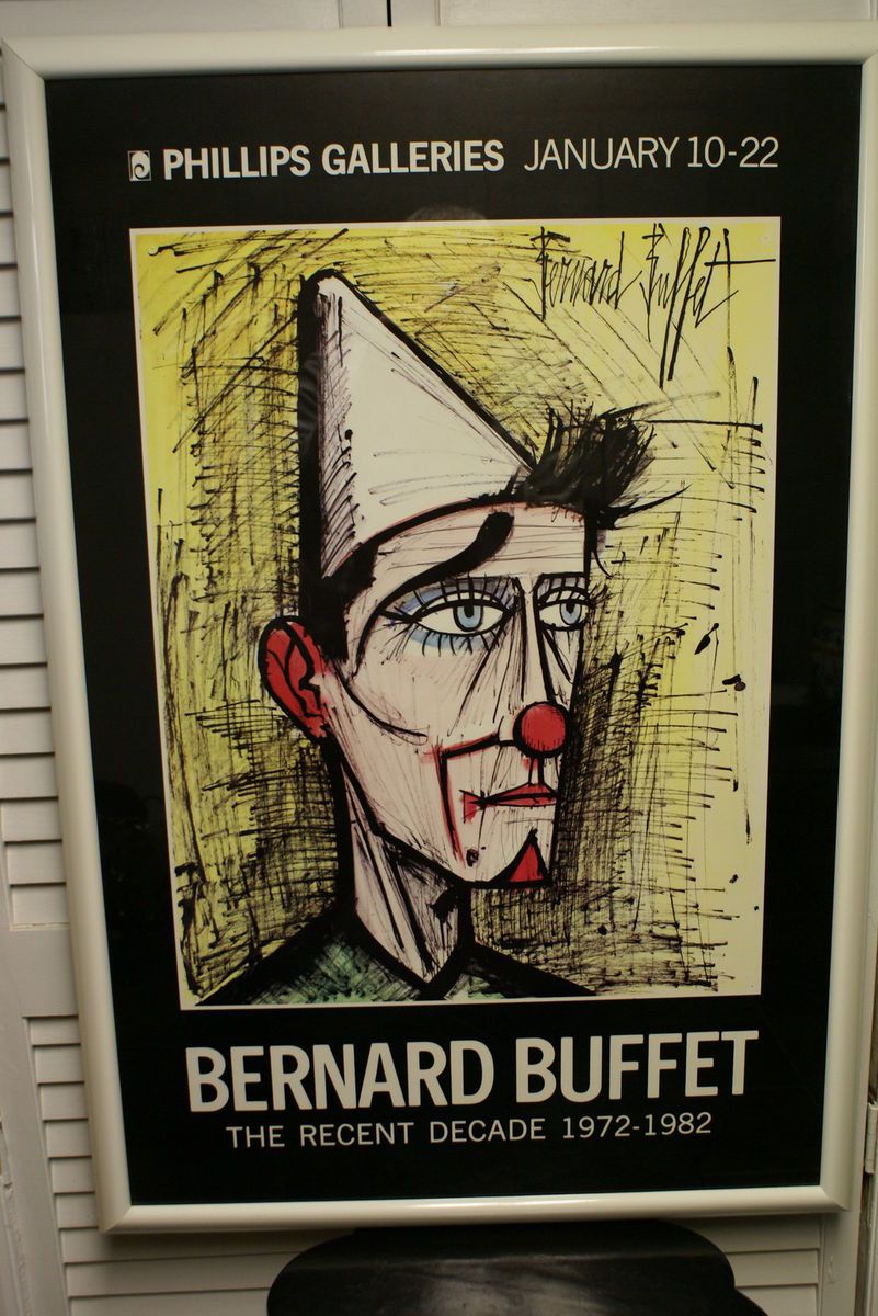 Bernard Buffet Framed Clown Poster