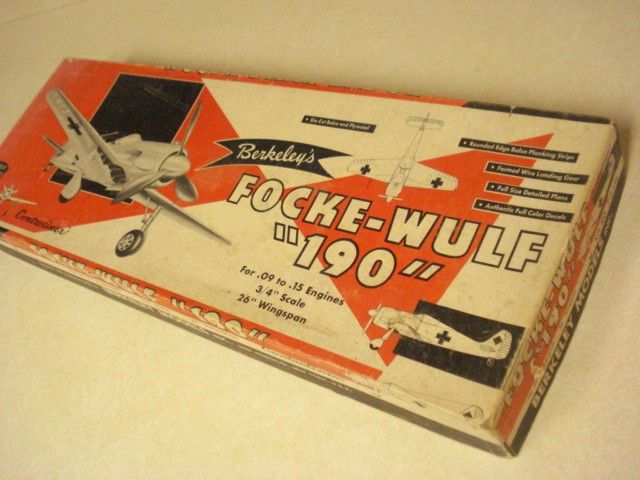 Berkeley Focke Wulf 190 Controliner Model Airplane Kit