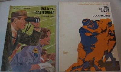 UC Berkeley vs UCLA Bruins Football Game Programs. Lot of 12