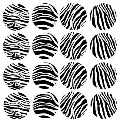 LOT 16 WALL DECOR ZEBRA ROUND DESIGN VINYL DECAL HOME LIVING ROOM DOTS 