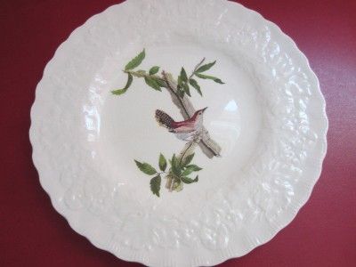 meakin birds of america bewick s wren 18 white embossed floral rim 