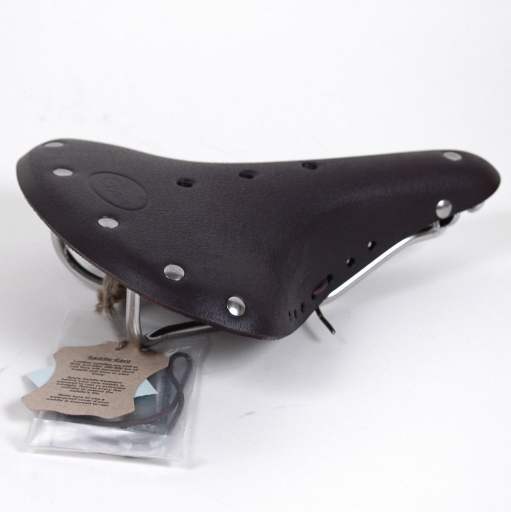 Gyes GS 09 Black Leather Bicycle Bike Saddle 560 019