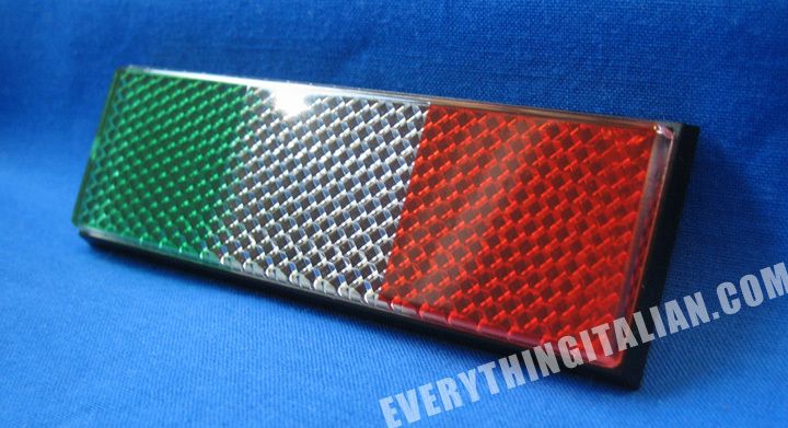 Exclusive Big Italian Flag Car Reflector Auto Decal