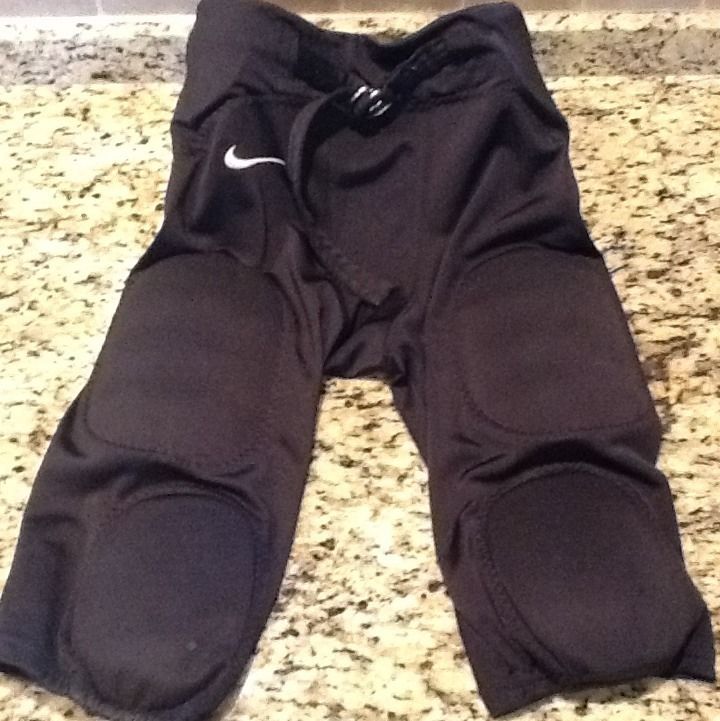 Nike Youth Black Football Pants with Removable Pads Excellent 