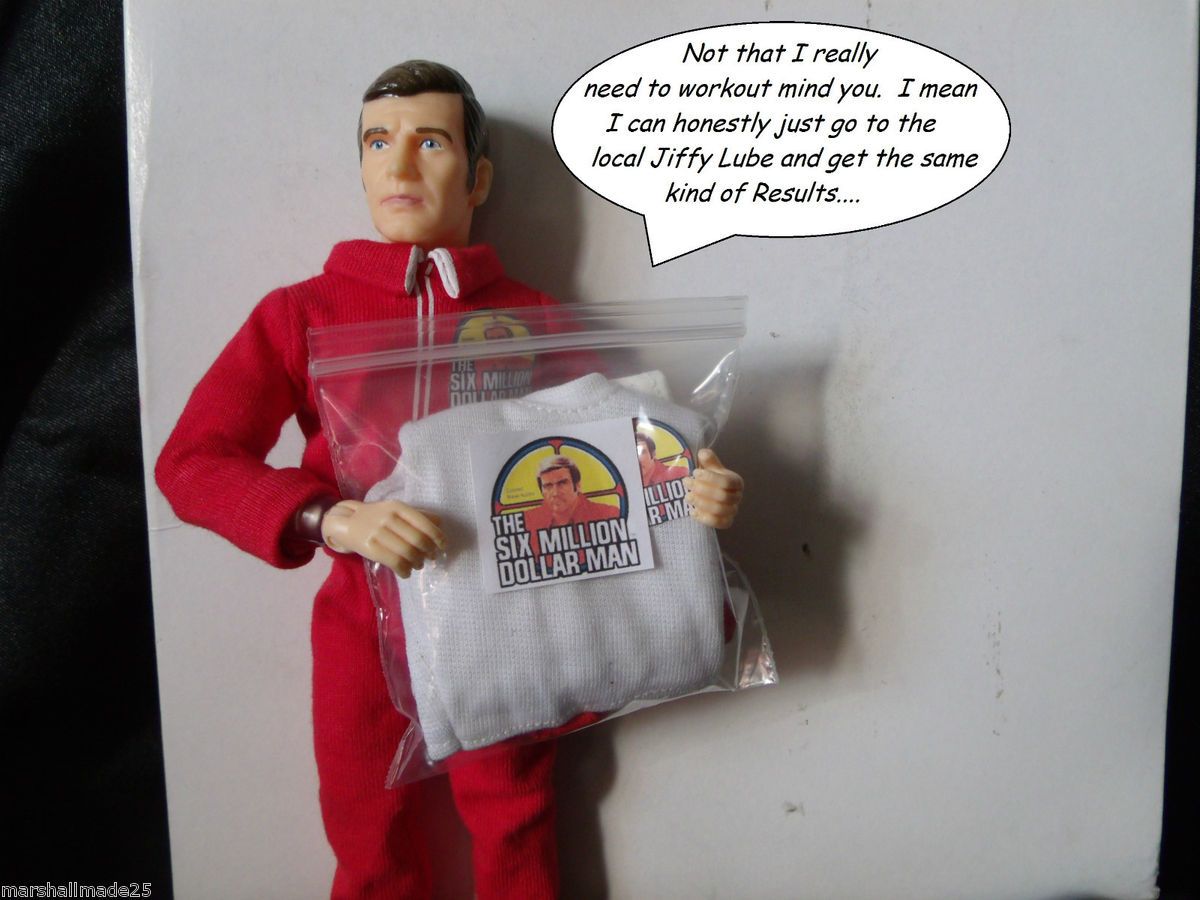   MILLION DOLLAR MAN Custom Workout Outfit for MEGO BIF BANG POW FIGURES