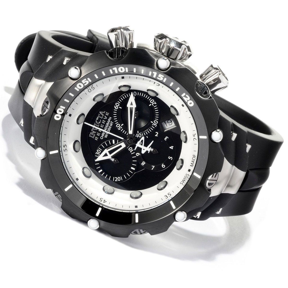   Reserve Venom II Quartz Chronograph Diver Black Dial Date Display