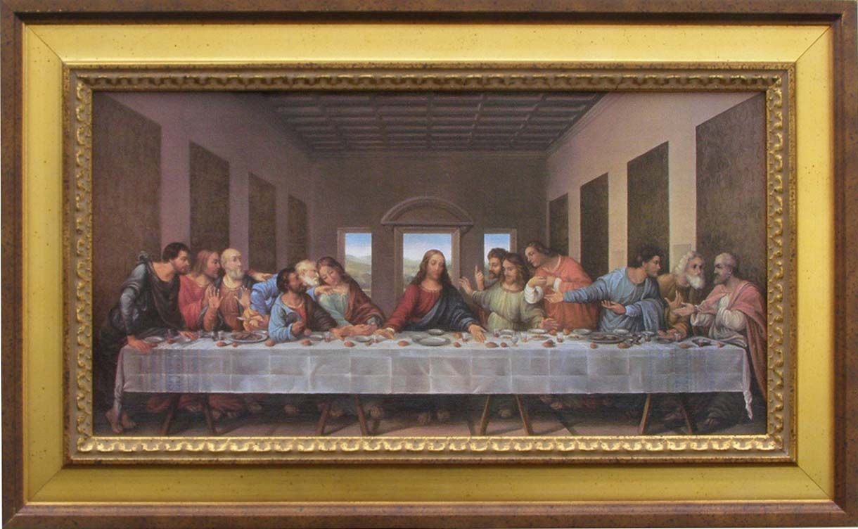 Da Vinci Last Supper Custom Framed Canvas Replica