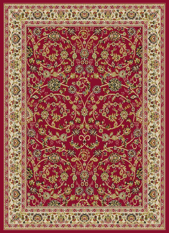 Red Area Rugs Persian Kashan Border 5x8 Oriental Ivory
