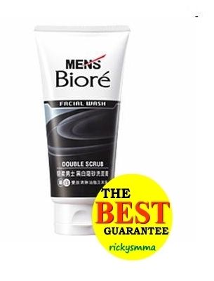 Biore Mens Double Scrub Facial Wash Face Cleanser Foam