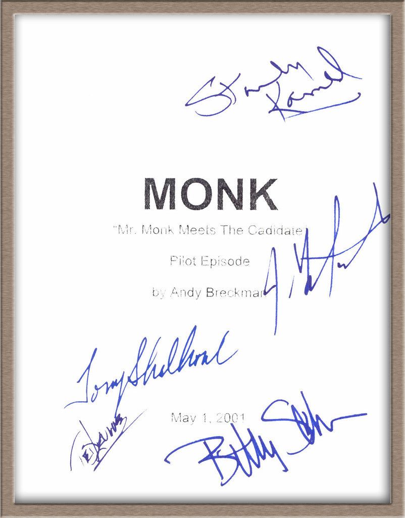 TONY SHALHOUB STANLEY KAMEL BITTY SCHRAM TED LEVINE SIGNED X5 MONK TV 