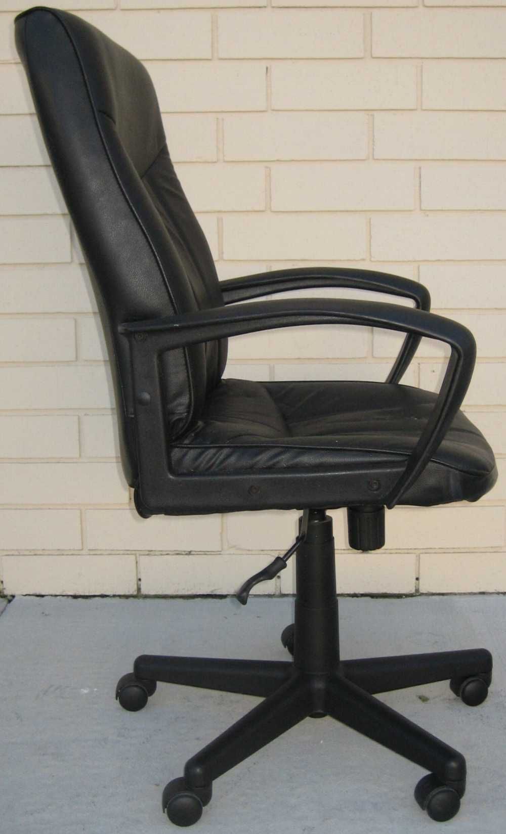 furniture brands intl swivel height adjust black leather office chair 