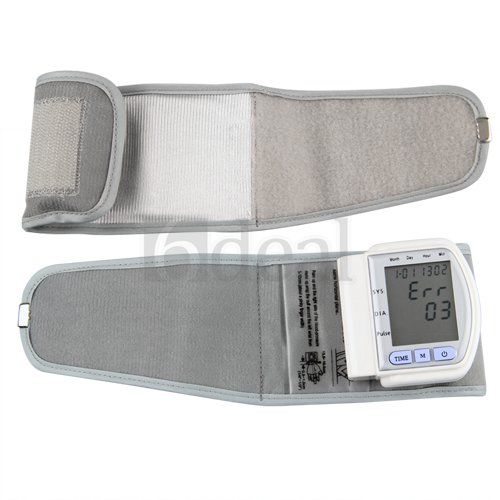   Date Time Wrist Cuff Blood Pressure Monitor Heart Beat Meter