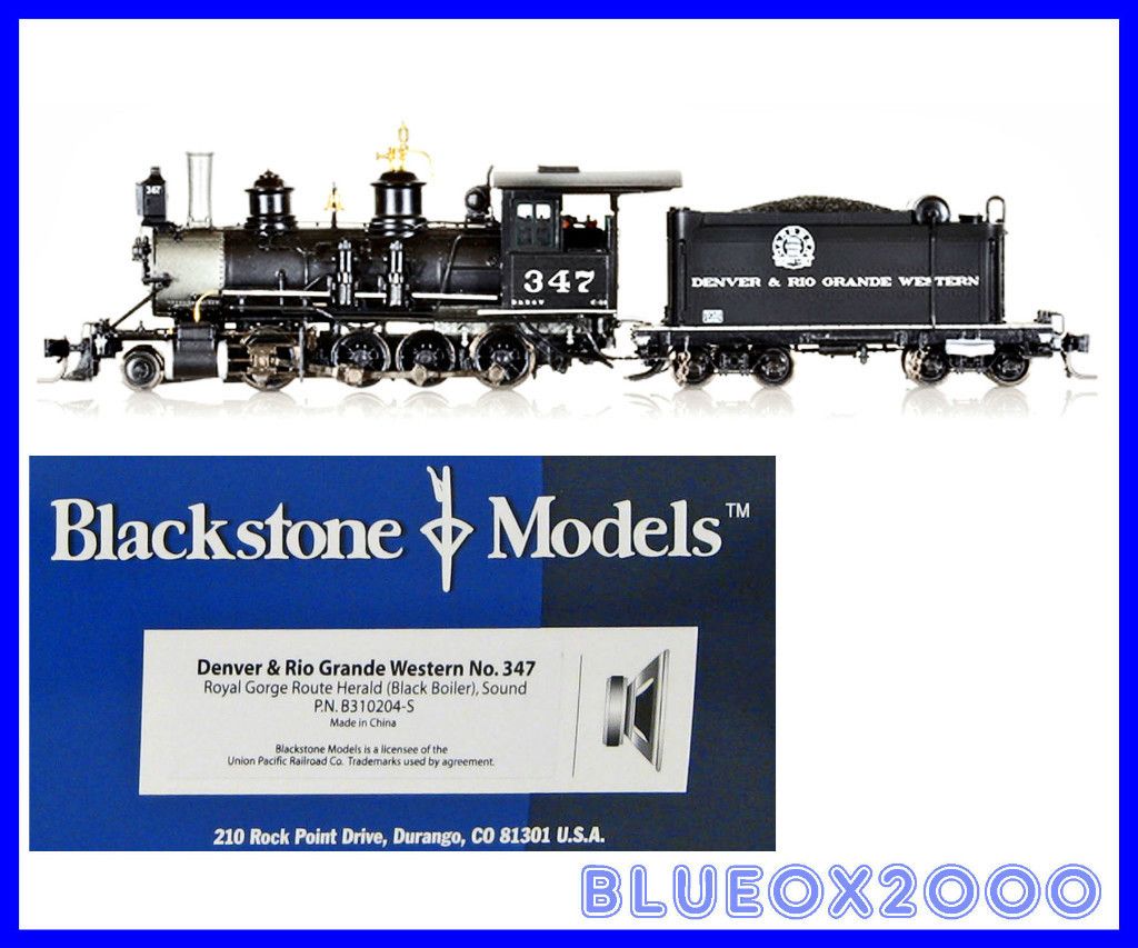 Blackstone HOn3 D&RGW C 19 2 8 0 No. 347 Tsunami DCC & Sound B310204 