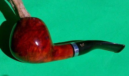 UNSMOKED Viking by Bjarne and Tonni Nielsen Handmade Bent Brandy Pipe 