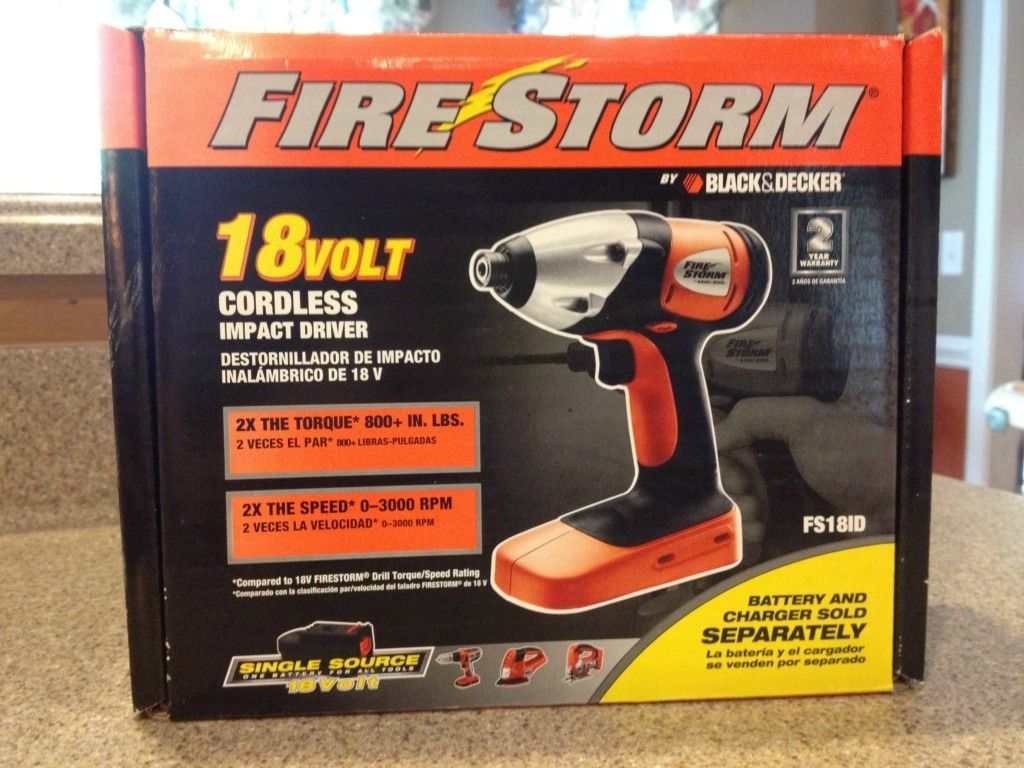 Black and Decker Fire Storm 18 Volt Cordless Impact Driver