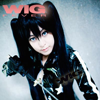 Black Rock Shooter Mato Kuroi Cosplay Wig 2 x Ponytail