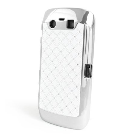   Design Diamante Bling Case Cover For BlackBerry Torch 9860   White