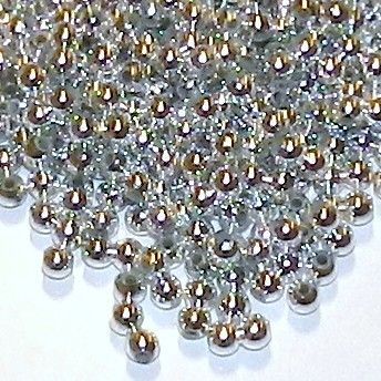 Silver 4mm Round Ball Light Weight Plastic Metal Plated Beads 500 Pkg 
