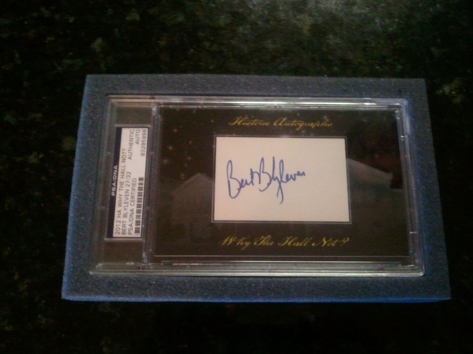 2012 Historic Autographs Bert Blyleven RARE 27/32 PSA/DNA Slabbed 