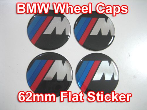 bmw m wheel center caps emblem sticker flat a565