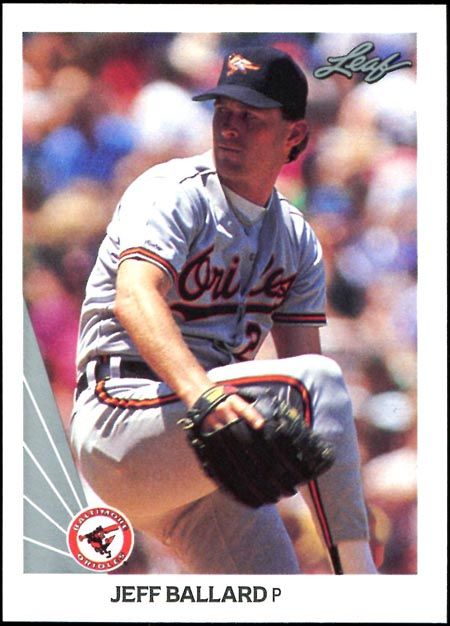 1990 Leaf Jeff Ballard Bob Melvin Baltimore Orioles Wrong Back Error 