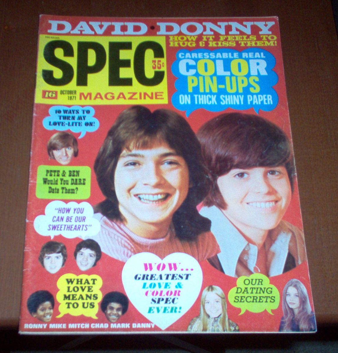   1971 David Cassidy Michael Jackson 5 Bobby Sherman Osmonds