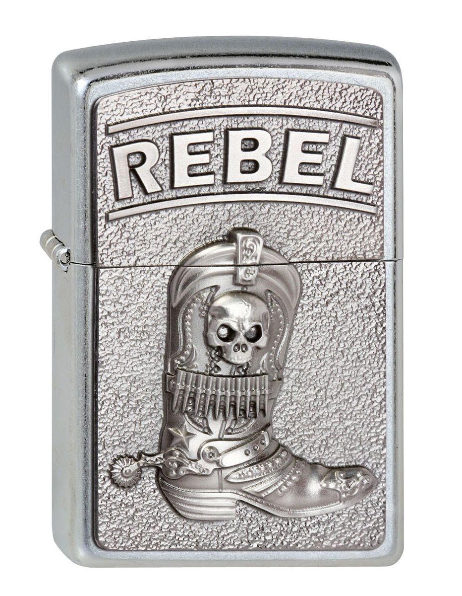 Original Zippo Cowboy Botts Rebel Emblem Collection 2013 New Lighter 