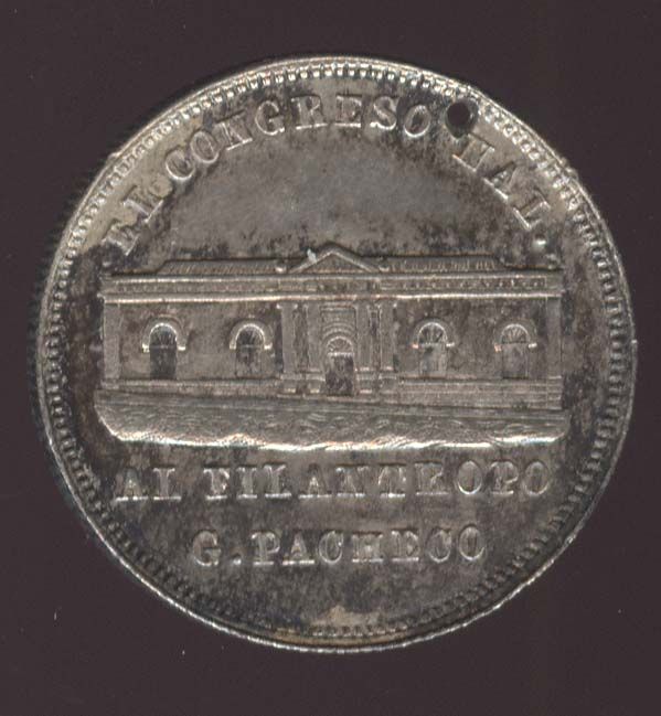 BOLIVIA RARE SUCRE ASYLUM 1884 SILVER MEDAL ★★★★★