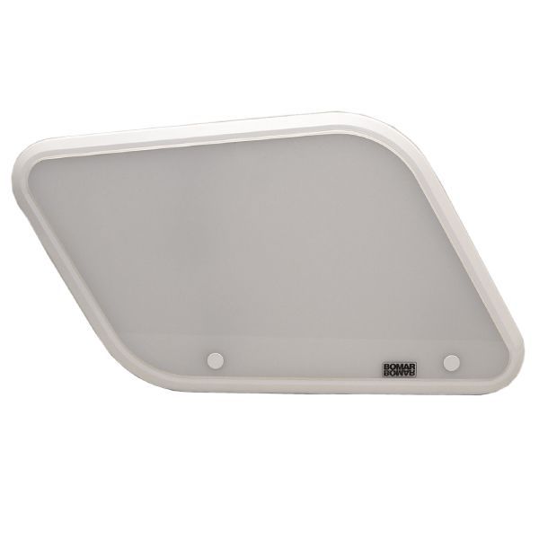 Bomar N1052 10HX RWHT Opaque 17 x 31 Opening Quadrilateral Boat Hatch 