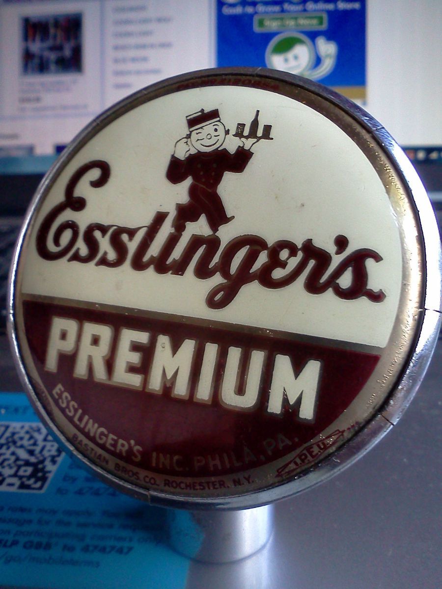 VINTAGE ESSLINGERS PREMIUM BALL KNOB BEER TAP HANDLE MEGA RARE