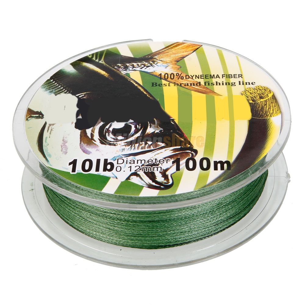 HOTNew Strong PE 100% Braided Fishing Line Spool 100M 0.18MM 10LB 