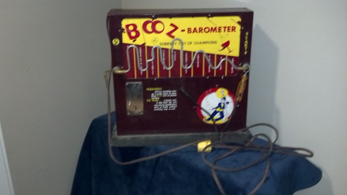 Vintage 1950 Booz Barometer Coin Operated Game Works