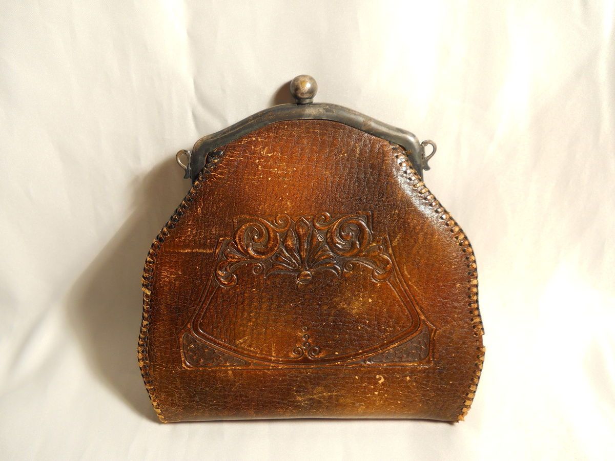 Bosco Hand Tooled Leather Vintage Purse 1911