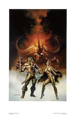 Boris Vallejo Lithograph Conan Julie Bell 1988 RARE First Team Press 