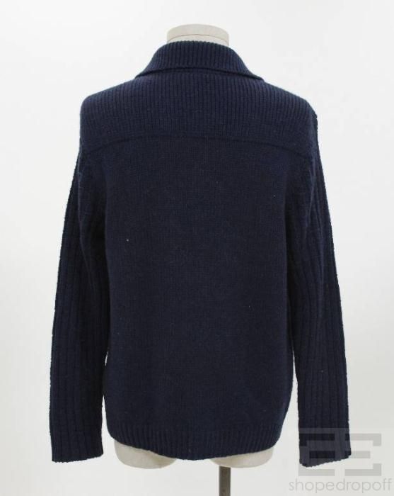 Boss Hugo Boss Mens Navy Knit Cardigan Size Large