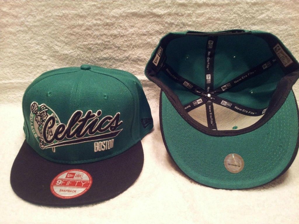 BOSTON CELTICS NBA NEW ERA 9FIFTY SNAPBACK HAT CAP GREEN BLACK