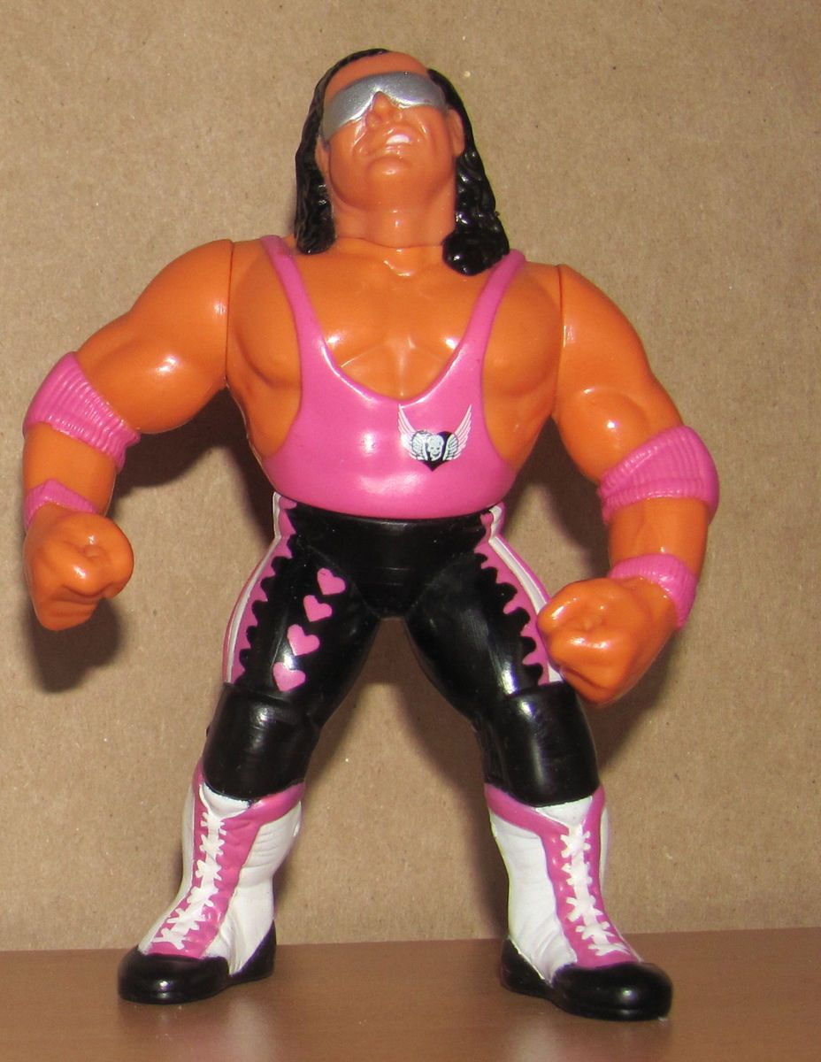 BRET HITMAN HART 2 wwe wwf HASBRO wrestling action FIGURE rare RED 