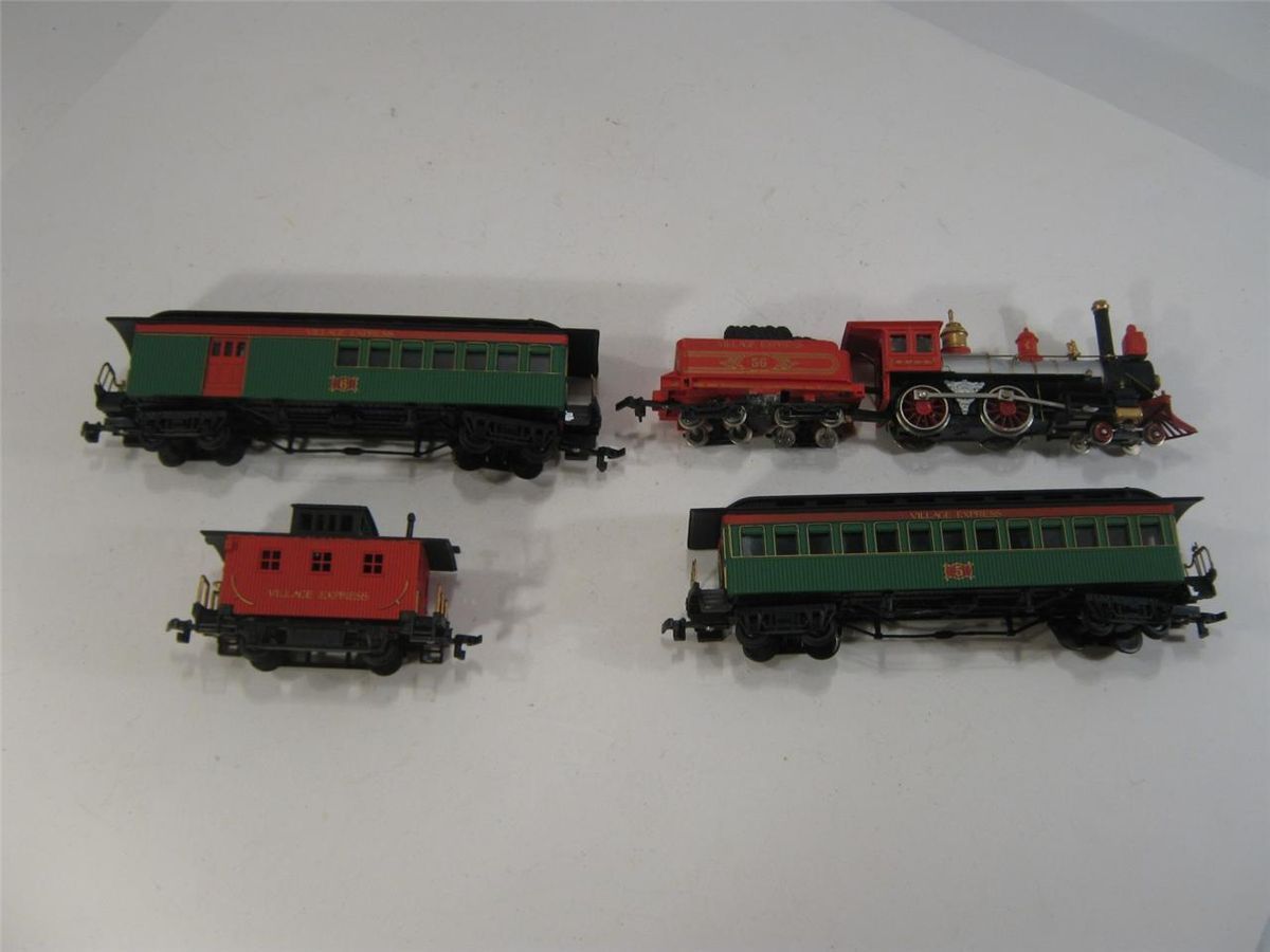 HO Bachmann Old Time Bowker Steam Village Express Set