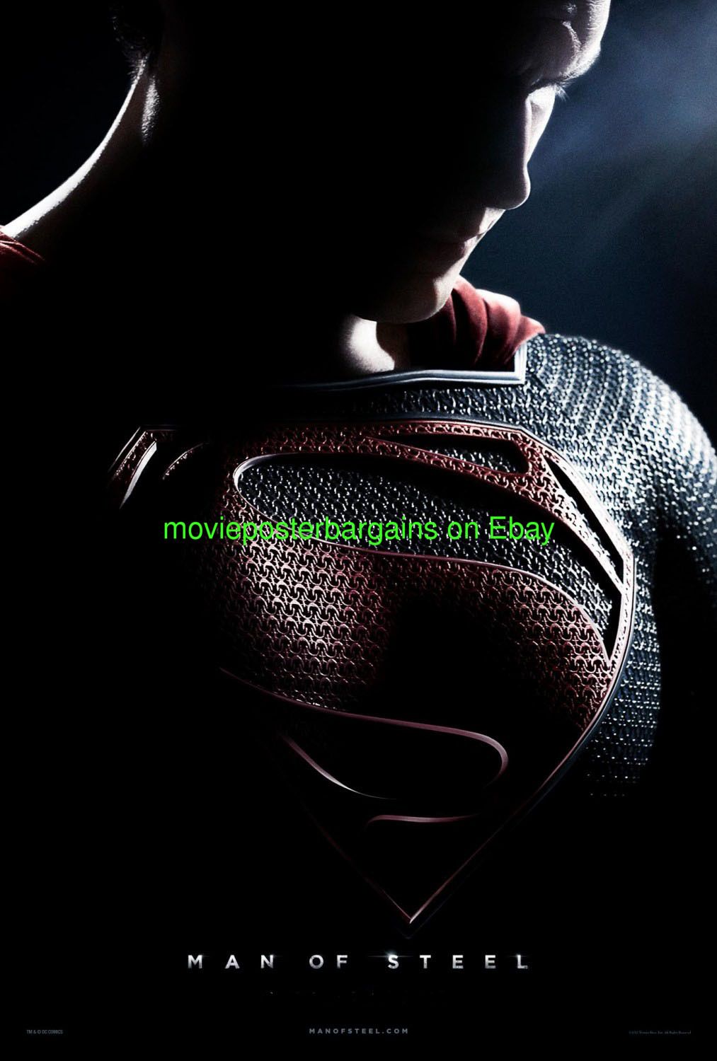 Man of Steel Movie Poster DS 27x40 Advance Style 4 Free Superhero Mini 