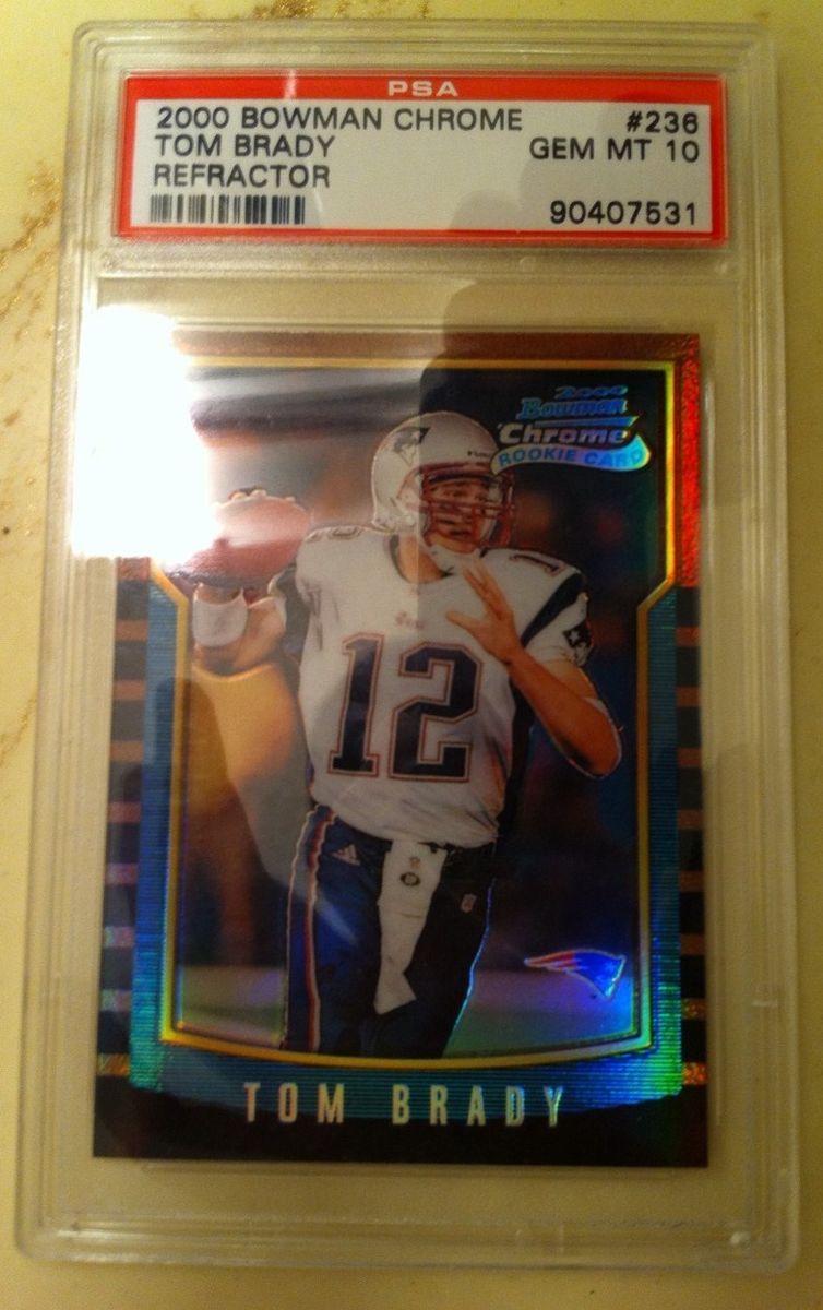 2000 TOM BRADY BOWMAN CHROME REFRACTOR RC RARE HIGH END PSA 10 GEM 