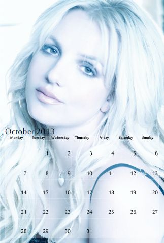 Britney Spears 2013 Wall Calendar