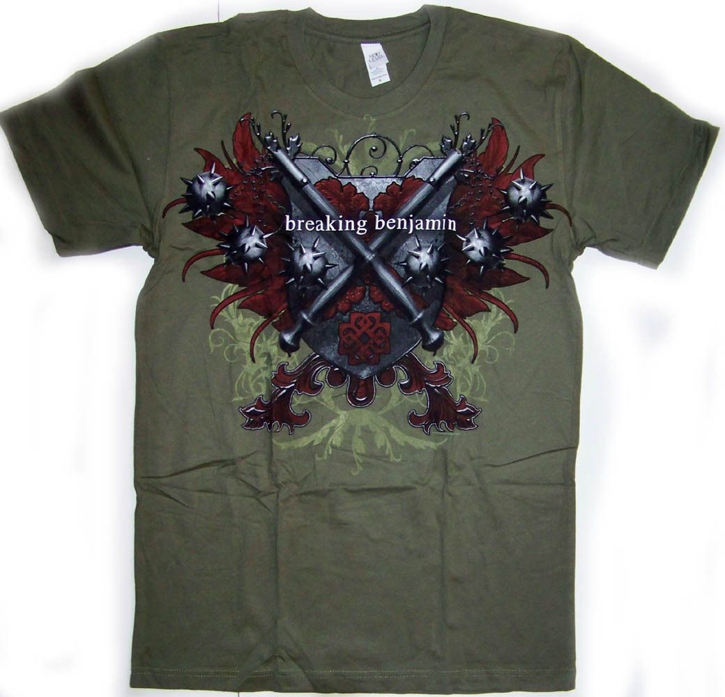 Next Level Apparel Breaking Benjamin 100 Cotton Red Leaf Crest T Shirt 