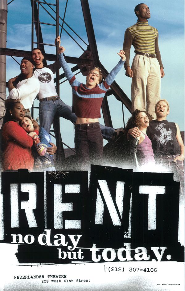 Original Broadway Poster Rent No Day But Today Edition