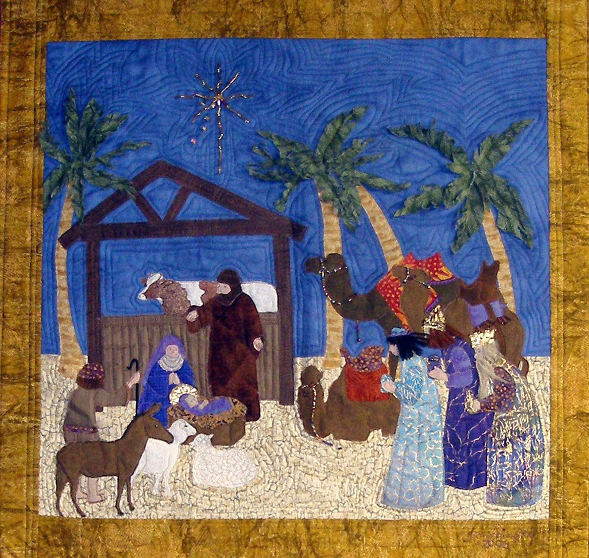 Nativity Raw Edge Machine Applique Pattern by D Konchinsky Critter 