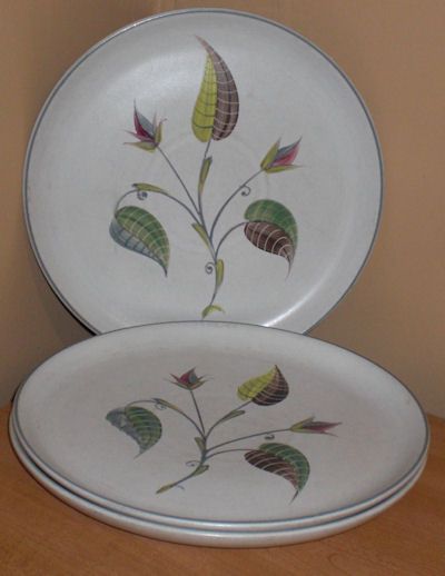 DENBY Stoneware SPRING Albert College 3/ 10 PLATES 3/ 5.5 BOWLS 