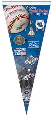 La Brooklyn Dodgers 6X World Champ Huge Premium Pennant