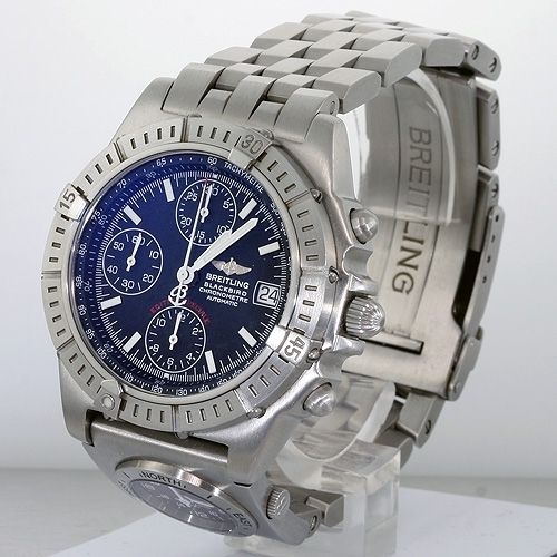 Striking Breitling Blackbird Chronograph A13353 A70172 Stainless Steel 