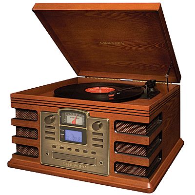 Crosley CR246 Director CD Recorder Record Player Paprik