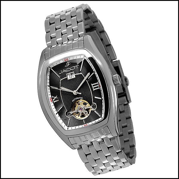 New Mens Watch Jacot Bruckner Open Heart Automatic Big Date Function 